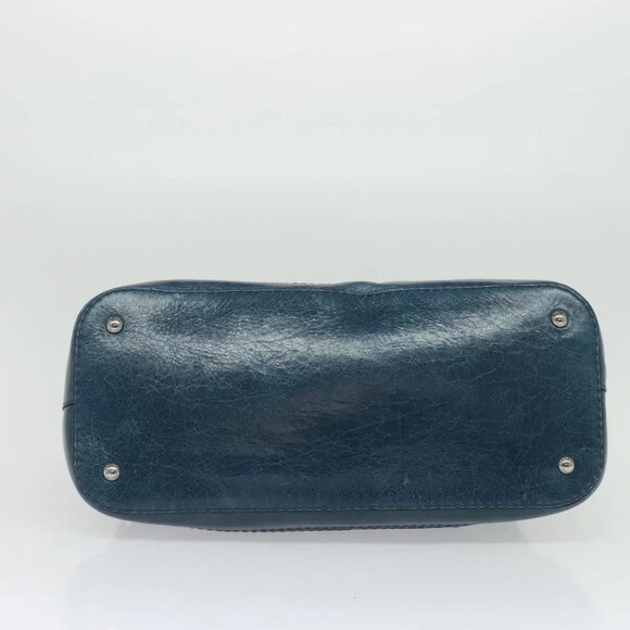 PRADA Hand Bag Nylon Leather Blue Silver Auth BA3485V - Picture 5 of 16